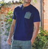 PIGIAMA UOMO CORTO PURO COTONE SERAFINO QUADRI NAVIGARE ART. B2141650