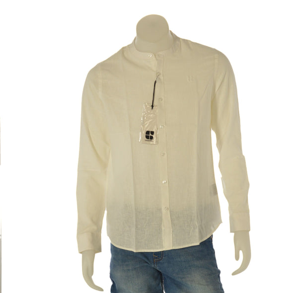 CAMICIA UOMO RAGAZZO COREANA LINO SLIM FIT MARCA URBAN RING ART. UR613004