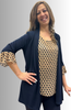 TWINSET DONNA CARDIGAN MANICA 3/4 A FANTASIA ELEGANTE  JENNIFER CLOSE ART.1903