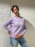 MAGLIONE DONNA RAGAZZA LANA GIROCOLLO TRECCE MARCA VALERIA GHITTORI ART. 1052