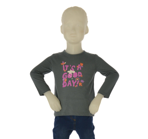 T-SHIRT BIMBA COTONE BOTTONCINI MANICA LUNGA MARCA LOSAN ART. LGBAP0303 23017