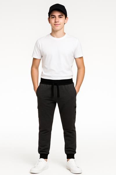 PANTALONE FELPATO TUTA BAMBINO COULISSE TASCHE POLSINI MARCA YOURS ART.AY3248