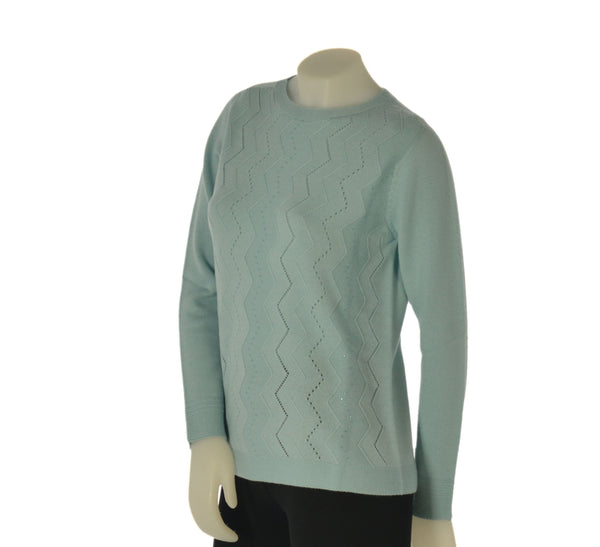 MAGLIONE DONNA RAGAZZA LANA GIROCOLLO LAVORATO MARCA RIVA TRICOT ART. B115610