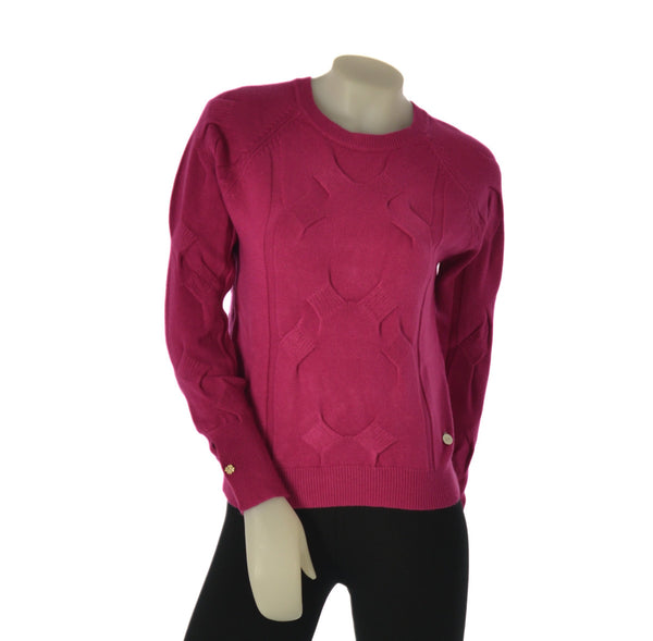 MAGLIONE DONNA RAGAZZA GIROCOLLO TRECCE MARCA GRAFFIO ART. 4157