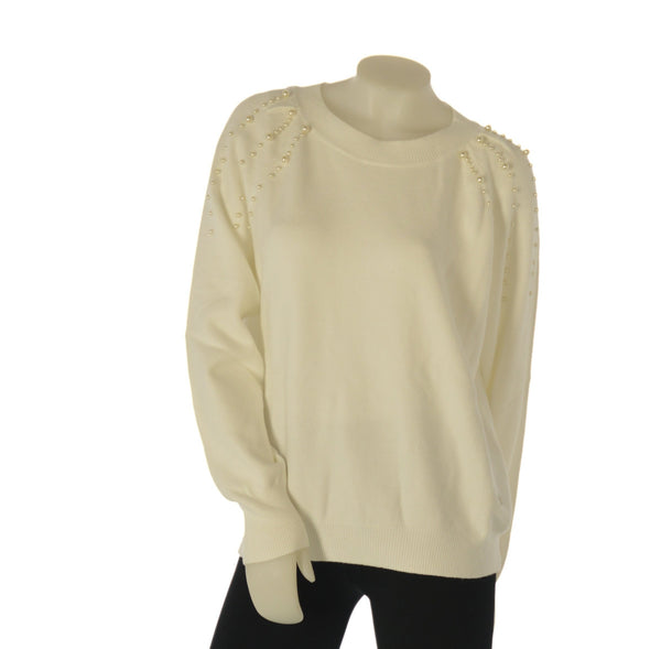 MAGLIONE DONNA RAGAZZA GIROCOLLO PERLE OMERI MARCA GRIFFAI ART. 4220