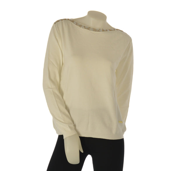 MAGLIONE DONNA RAGAZZA BARCHETTA STRASS MARCA GIANMARCO VENTURI ART. DG710