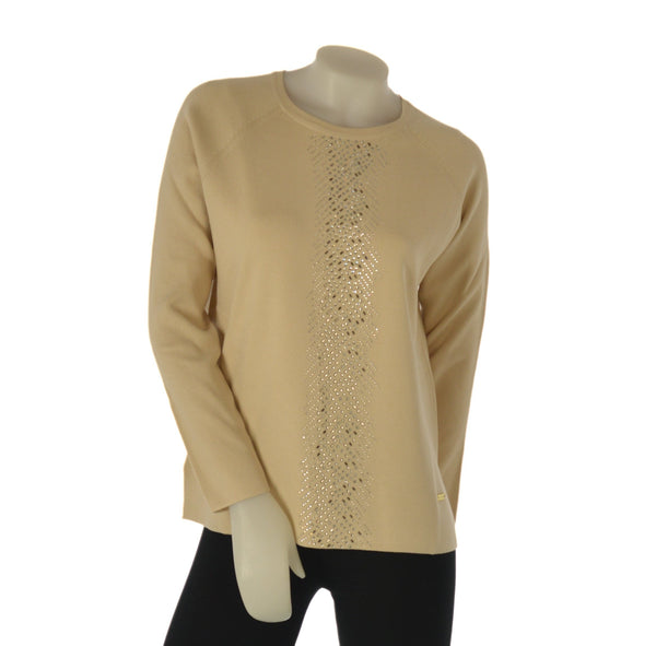 MAGLIONE DONNA RAGAZZA SPACCHI STRASS MARCA GIAN MARCO VENTURI ART DG721