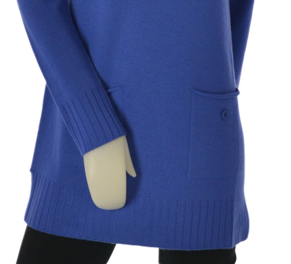 MAGLIONE DONNA RAGAZZA LANA GIROCOLLO LUNGO SPACCHI TASCHINI MARCA TENEREZZA ART. Z9328/BOT