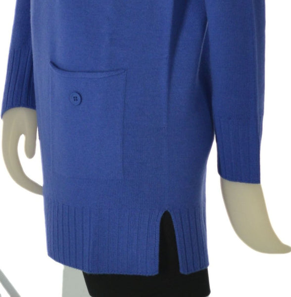 MAGLIONE DONNA RAGAZZA LANA GIROCOLLO LUNGO SPACCHI TASCHINI MARCA TENEREZZA ART. Z9328/BOT