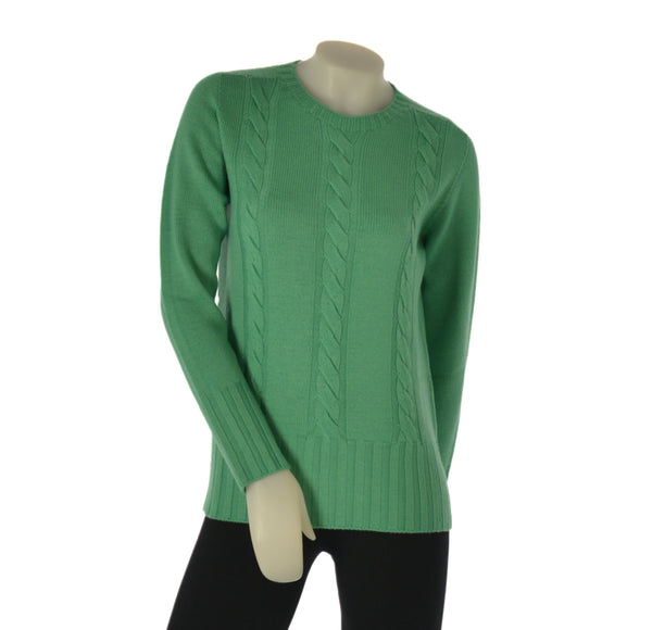 MAGLIONE DONNA RAGAZZA LANA GIROCOLLO TRECCE MARCA VALERIA GHITTORI ART. 1071