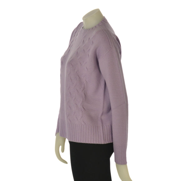 MAGLIONE DONNA RAGAZZA LANA GIROCOLLO TRECCE MARCA VALERIA GHITTORI ART. 1052
