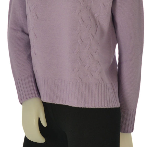 MAGLIONE DONNA RAGAZZA LANA GIROCOLLO TRECCE MARCA VALERIA GHITTORI ART. 1052