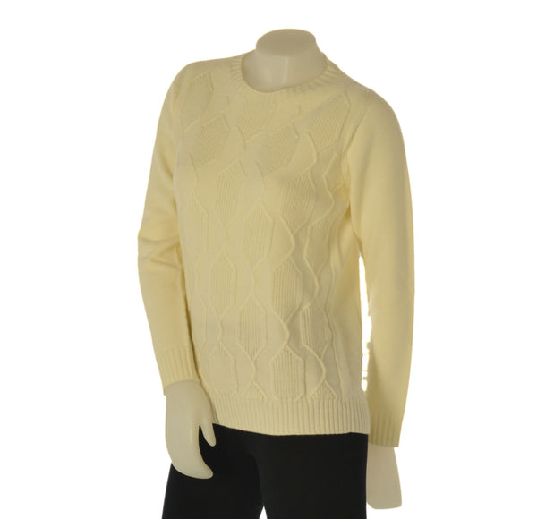 MAGLIONE DONNA RAGAZZA LANA GIROCOLLO LAVORATO MARCA VALERIA GHITTORI ART. 1049