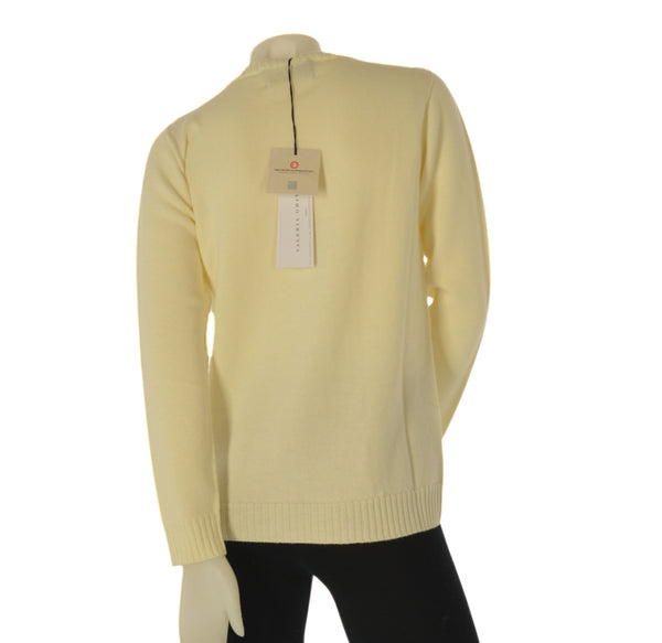 MAGLIONE DONNA RAGAZZA LANA GIROCOLLO LAVORATO MARCA VALERIA GHITTORI ART. 1049