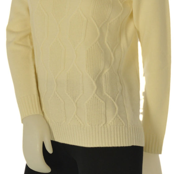 MAGLIONE DONNA RAGAZZA LANA GIROCOLLO LAVORATO MARCA VALERIA GHITTORI ART. 1049