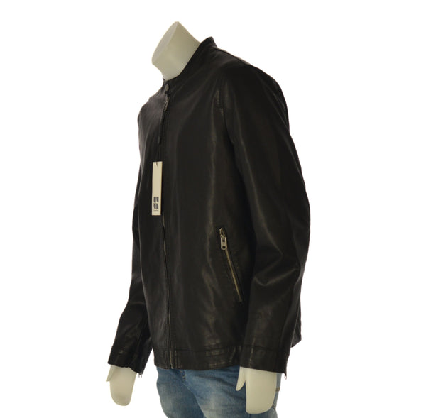 GIUBBETTO UOMO RAGAZZO ECOPELLE TRAPUNTATO BIKER MARCA URBAN RING ART. UR714002