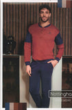 PIGIAMA UOMO SERAFINO POLSINI TERMO COTONE CALDO NOTTINGHAM ART. PG44580