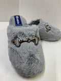 PANTOFOLA CIABATTA DONNA ECOPELLICCIA PELUCHE CALDA MARCA INBLU ART. LB106