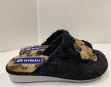 PANTOFOLA CIABATTA DONNA RAGAZZA ECOPELLICCIA ZAMPA CANE MARCA INBLU ART. LB104