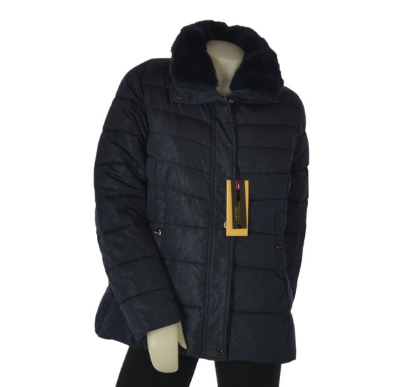 GIACCONE DONNA RAGAZZA TRAPUNTATO ZIP TASCHE MARCA VIRGINIA BLU ART. ELSIE-11C