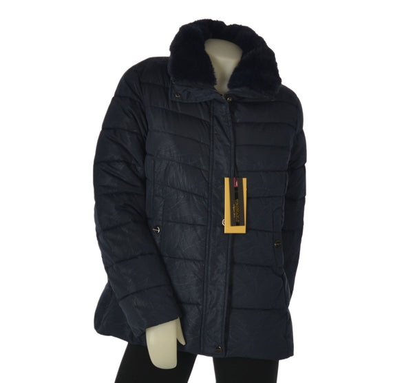 GIACCONE DONNA RAGAZZA TRAPUNTATO ZIP TASCHE MARCA VIRGINIA BLU ART. ELSIE-11C