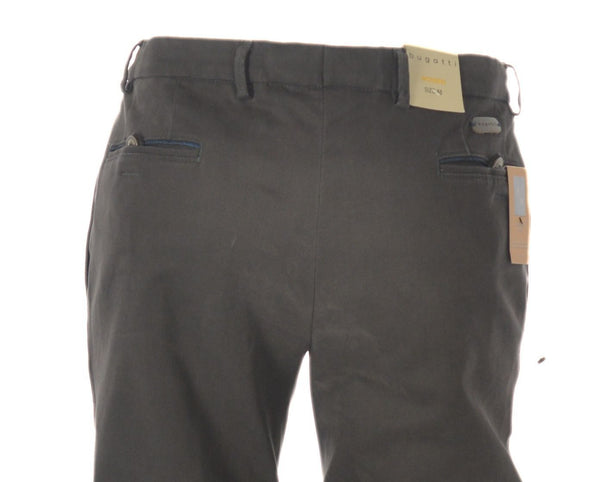 PANTALONI UOMO ZIP BOTTONE GANCIO TASCHE FRANCESE ELASTICO MODERN MARCA BUGATTI ART.26344