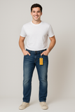 JEANS UOMO RAGAZZO CINQUE TASCHE ZIP BOTTONE AMERICANINO ART.35637