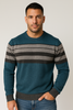 MAGLIONE UOMO GIROCOLLO POLSINI FASCIA RIGATO MARCA SPORTING MARE ART.2080/80