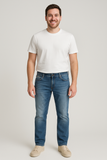 JEANS UOMO RAGAZZO LEGGERO REGULAR FIT ZIP BOTTONE TASCHE MARCA NERO GIARDINI ART.74508 200