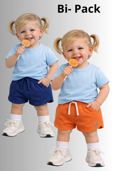 SHORTS BMBINA ZIPPY 2 PEZZI FELPA GARZATA ELASTICO COULISSE ART. ZBGAO0402-26010