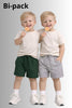 SHORTS BAMBINO ZIPPY 2 PEZZI JERSEY COTONE ELASTICO COULISSE ART. ZBBAP0402-26019