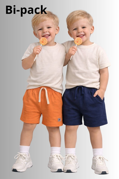 SHORTS BAMBINO ZIPPY 2 PEZZI JERSEY COTONE ELASTICO COULISSE ART. ZBBAP0402-26019
