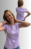 T-SHIRT DONNA GRIFFAI  COTONE PURO  MANICA CORTA A KIMONO  BORDO MACRAME ART. 6412