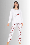 PIGIAMA DONNA LUNGO SERAFINO BOTTONI COCCINELLE MARCA ZERO ART. 4801