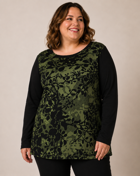 MAGLIA DONNA GIROCOLLO MANICA LUNGA FANTASIA MARCA SILCO GAIA B ART. 411