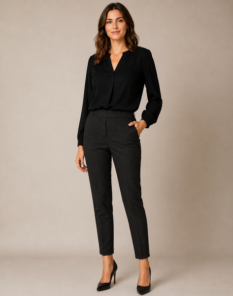 PANTALONE DONNA ELASTICO MORBIDO MICRO LAVORAZIONE MARCA GIUNE ART. PA086