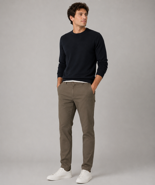 PANTALONE UOMO ZIO GANCIO BOTTONE CINQUE TASCHE OPERATO MARCA BUGATTI ART. 46344