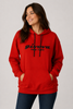 FELPA DONNA RAGAZZA CAPPUCCIO TASCA MARSUPIO LOGO COTONE FELPATO MARCA GIVOVA ART.7421F0004