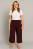 PANTALONE GAUCHO DONNA RAGAZZA TINTA UNITA ZIP ELASTICO MARCA EL.MA ART.1909