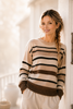 MAGLIONE DONNA GRIFFAI RIGATO LUREX VISCOSA ART. 7008