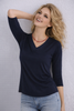 MAGLIA DONNA RAGNO SCOLLO A V MANICHE 3/4 JERSEY VISCOSA ART.DS48TW