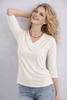 MAGLIA DONNA RAGNO SCOLLO A V MANICHE 3/4 JERSEY VISCOSA ART.DS48TW