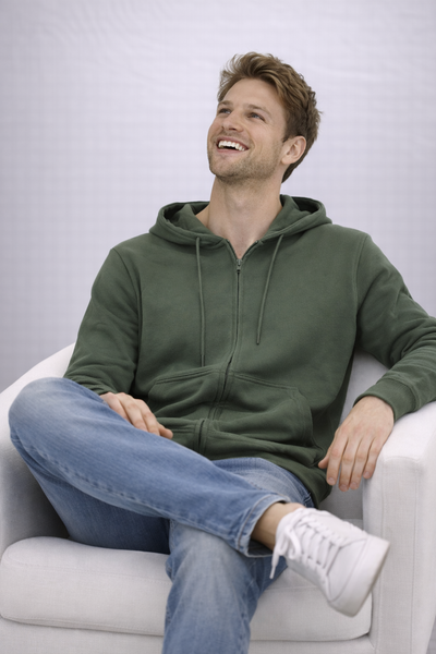 FELPA UOMO LOSAN GARZATA CAPPUCCIO FULL ZIP TASCHE ART. LMNAP0201-26001