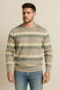 MAGLIONE UOMO SPORTING MARE GIROCOLLO FANTASIA RIGHE LANA ART. 3200/80