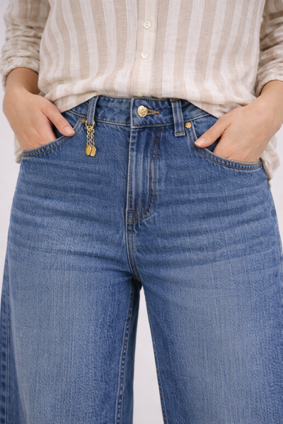 JEANS DONNA TIFFOSI ZIP BOTTONE TASCHE PALAZZO CHIARO ART.10065201