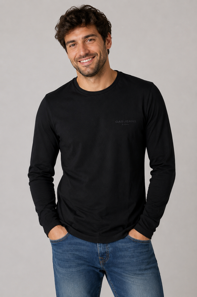 MAGLIA UOMO MANICA LUNGA GIROCOLLO STAMPA LEGGERA MARCA GAS ART. JANIS/S