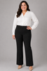 PANTALONI DONNA CONFORMATI ZIP BOTTONE LARGHI MARCA LUISA VIOLA ART.P801F09133 33