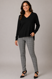 PANTALONE LEGGINS DONNA RAGAZZA PRINCIPE DI GALLES ELASTICIZZATO MARCA EL.MA ART.1889G