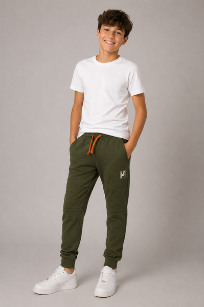 PANTALONI RAGAZZO COULISSE TASCHE POLSINI SCRITTA MARCA BM ART.AY3563