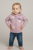 FELPA NEONATA ZIP CAPPUCCIO TASCHE POLSINI STAMPA MARCA BM ART.AY5119